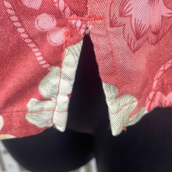 Caribbean Joe Vintage 90's Tropical Print Button Front Sleeveless Top M - Picture 6 of 7